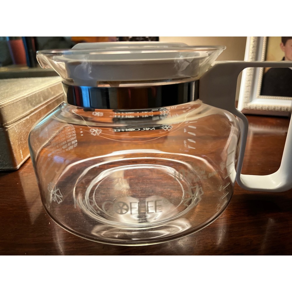 Mr. Coffee Replacement Coffee Maker Carafe Pot Glass Clear white 10 cup